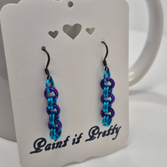 2 in 2 chainmail earrings