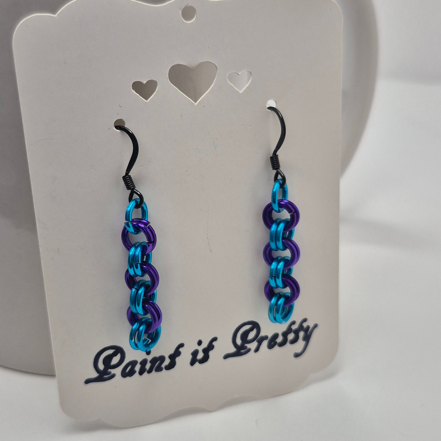 2 in 2 chainmail earrings
