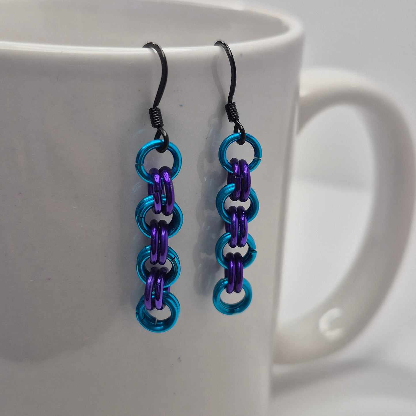 2 in 2 chainmail earrings