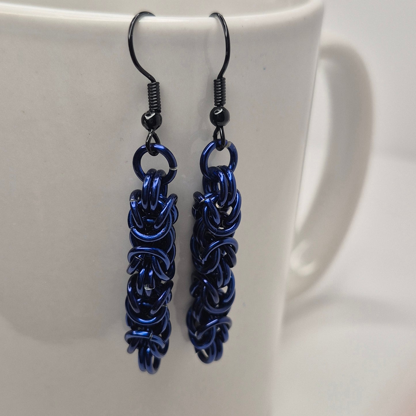 Bracelet and earring set, Byzentine chainmail