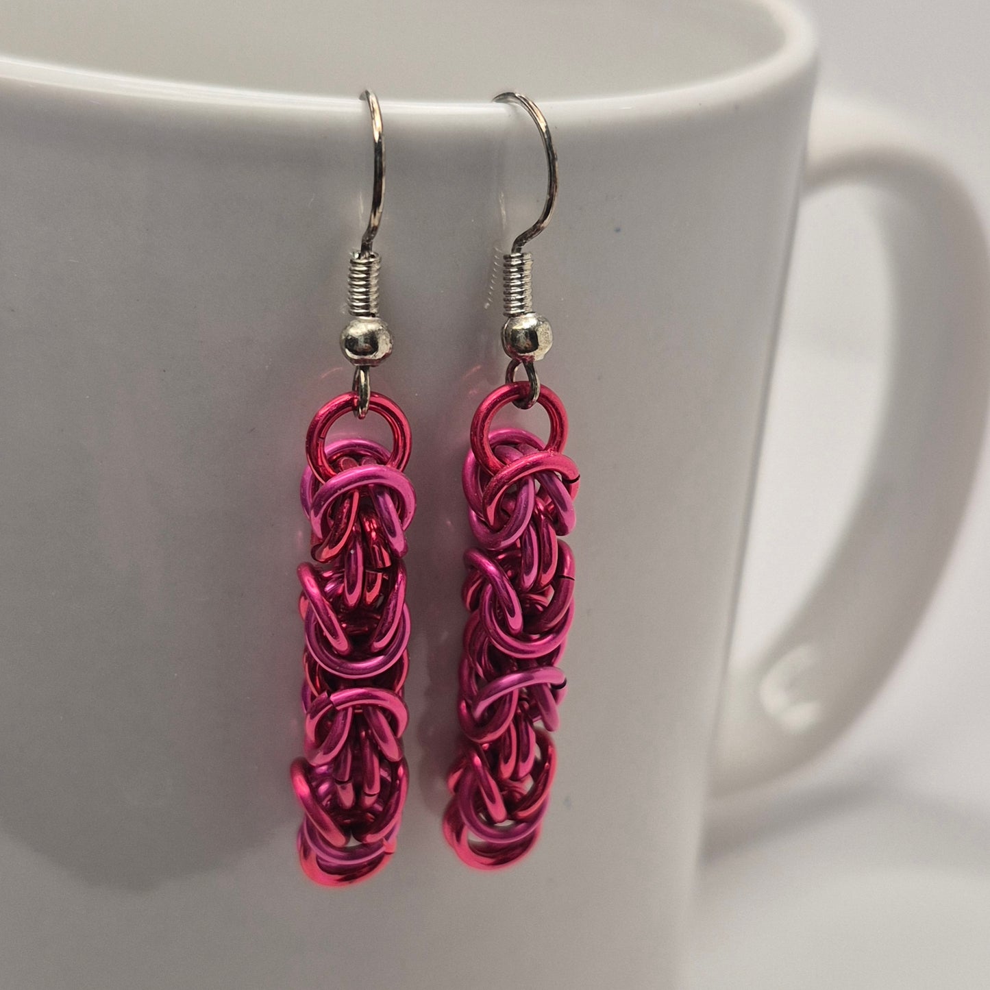 Bracelet and earring set, Byzentine chainmail