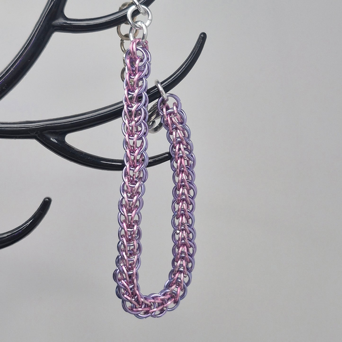 Bracelet and earring set, Persian chainmail