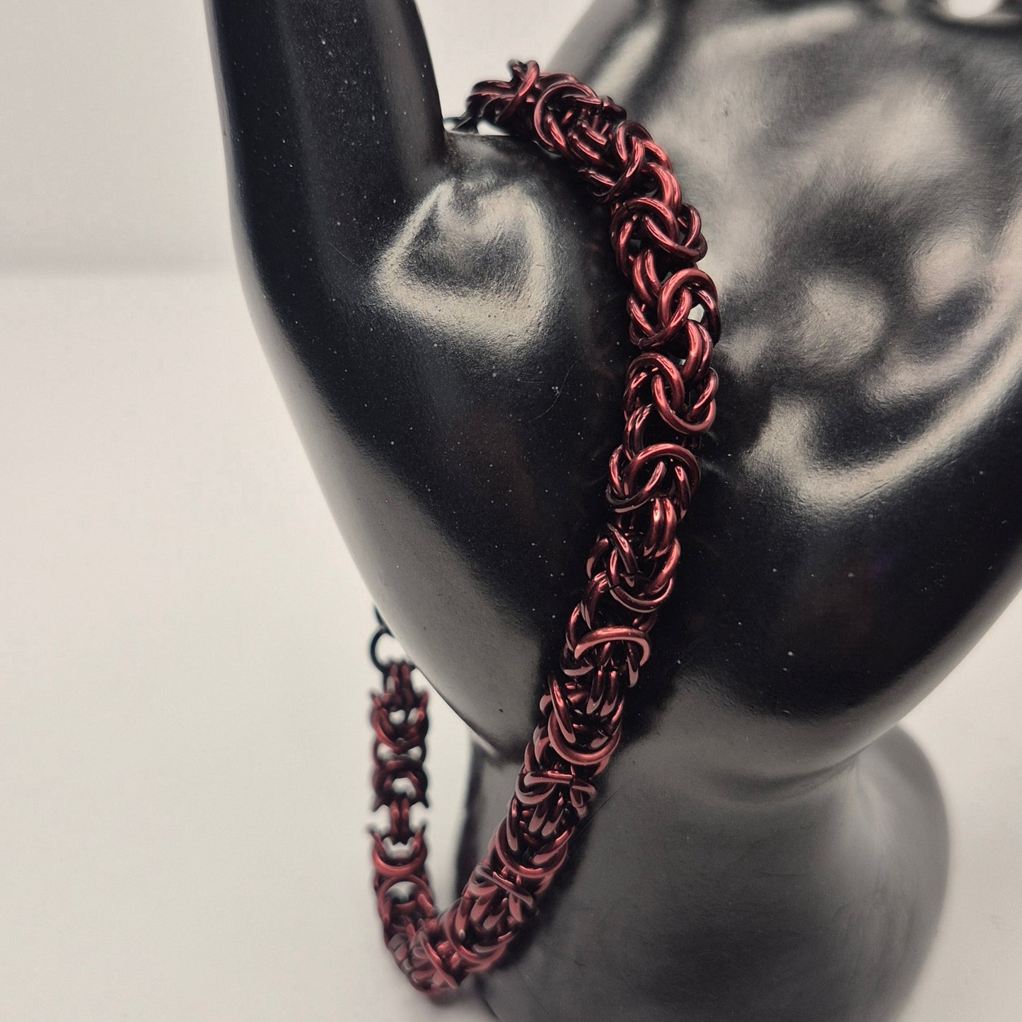 Bracelet and earring set, Byzentine chainmail