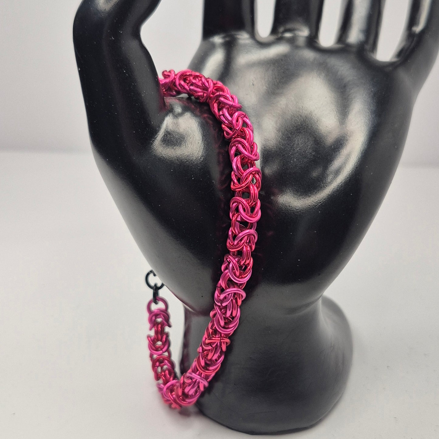 Bracelet and earring set, Byzentine chainmail