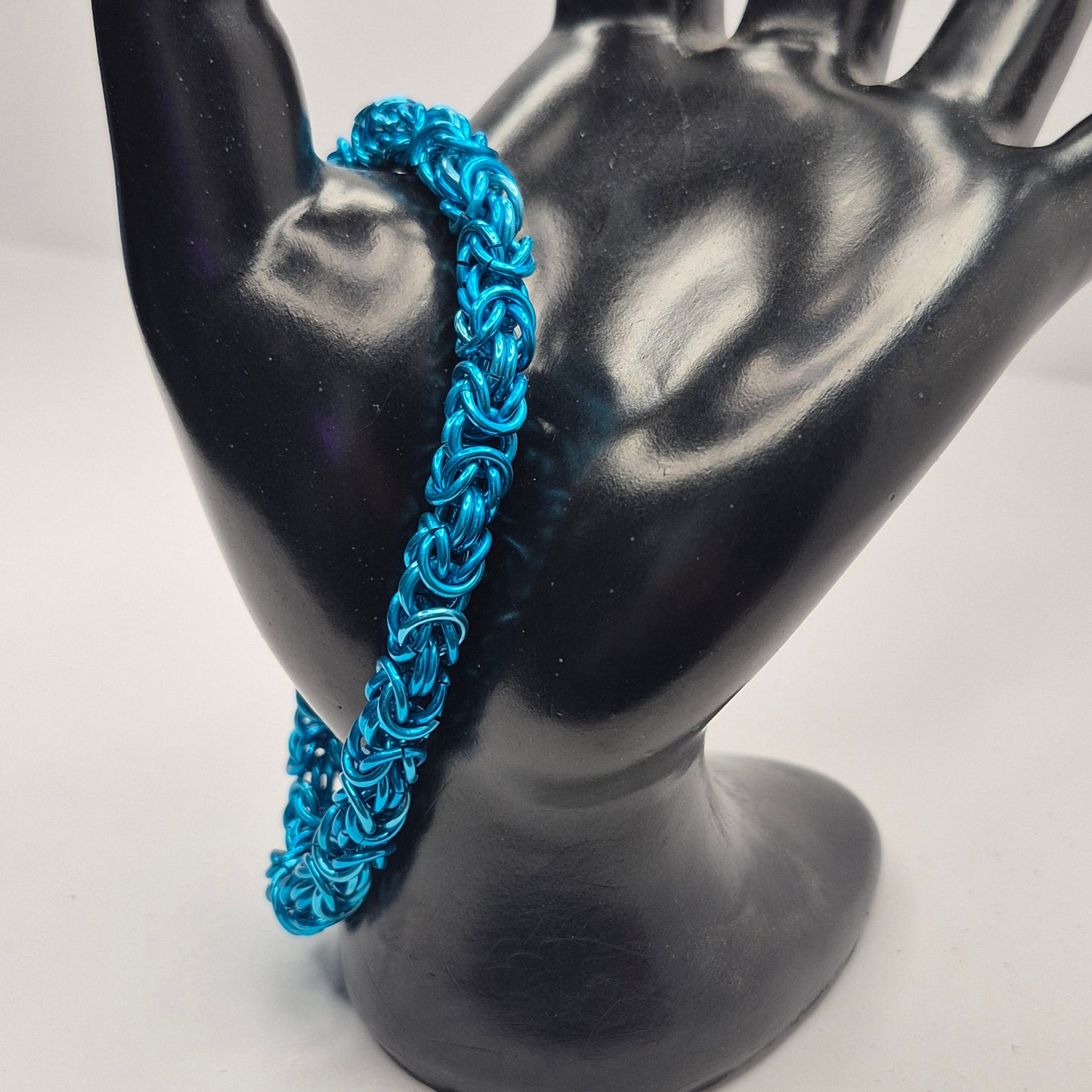 Bracelet and earring set, Byzentine chainmail