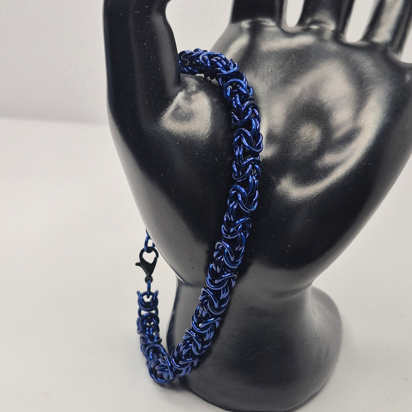 Bracelet and earring set, Byzentine chainmail