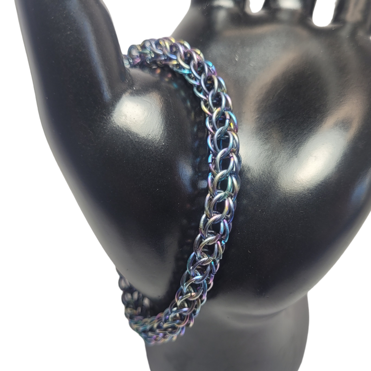 Rainbow chainmail bracelet
