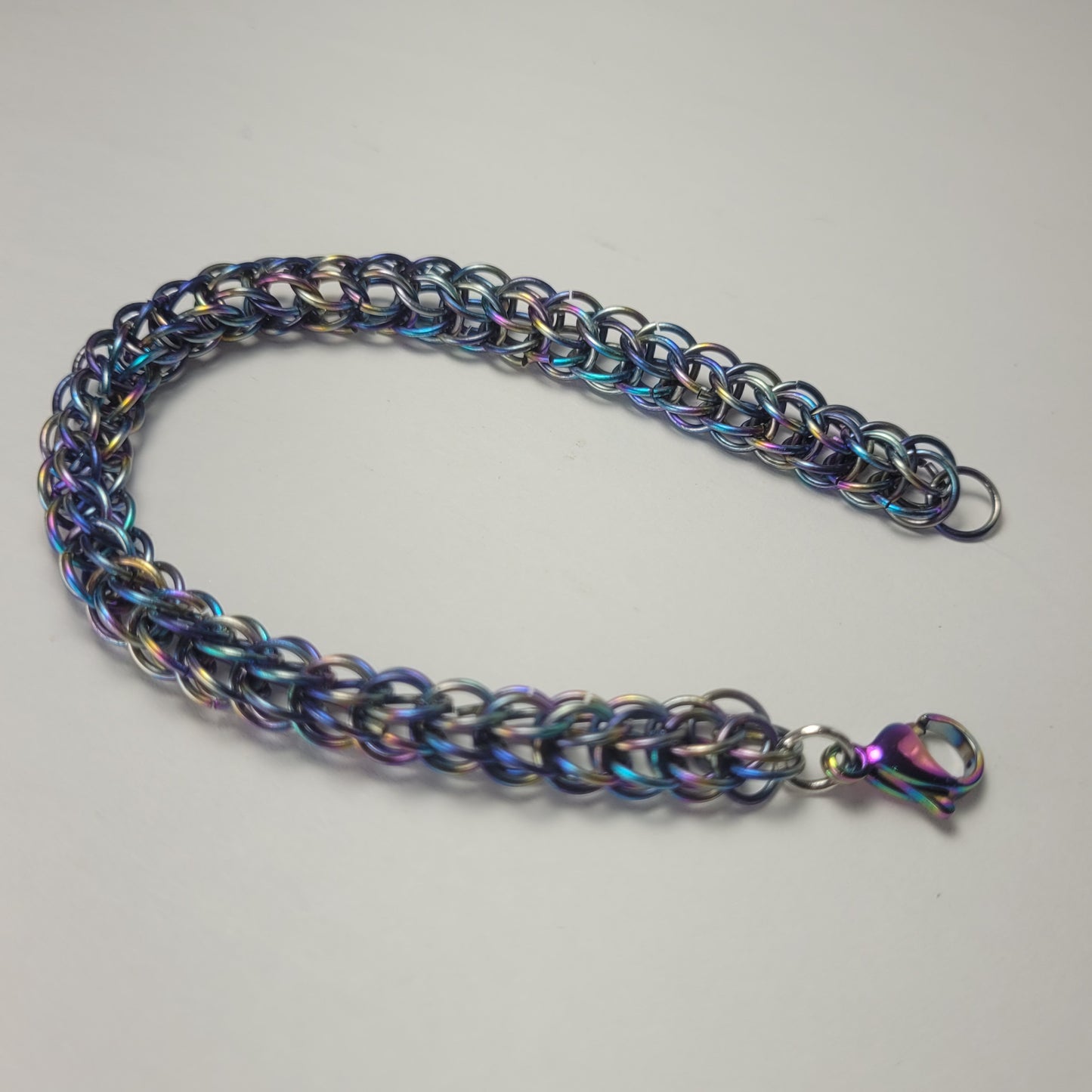 Rainbow chainmail bracelet