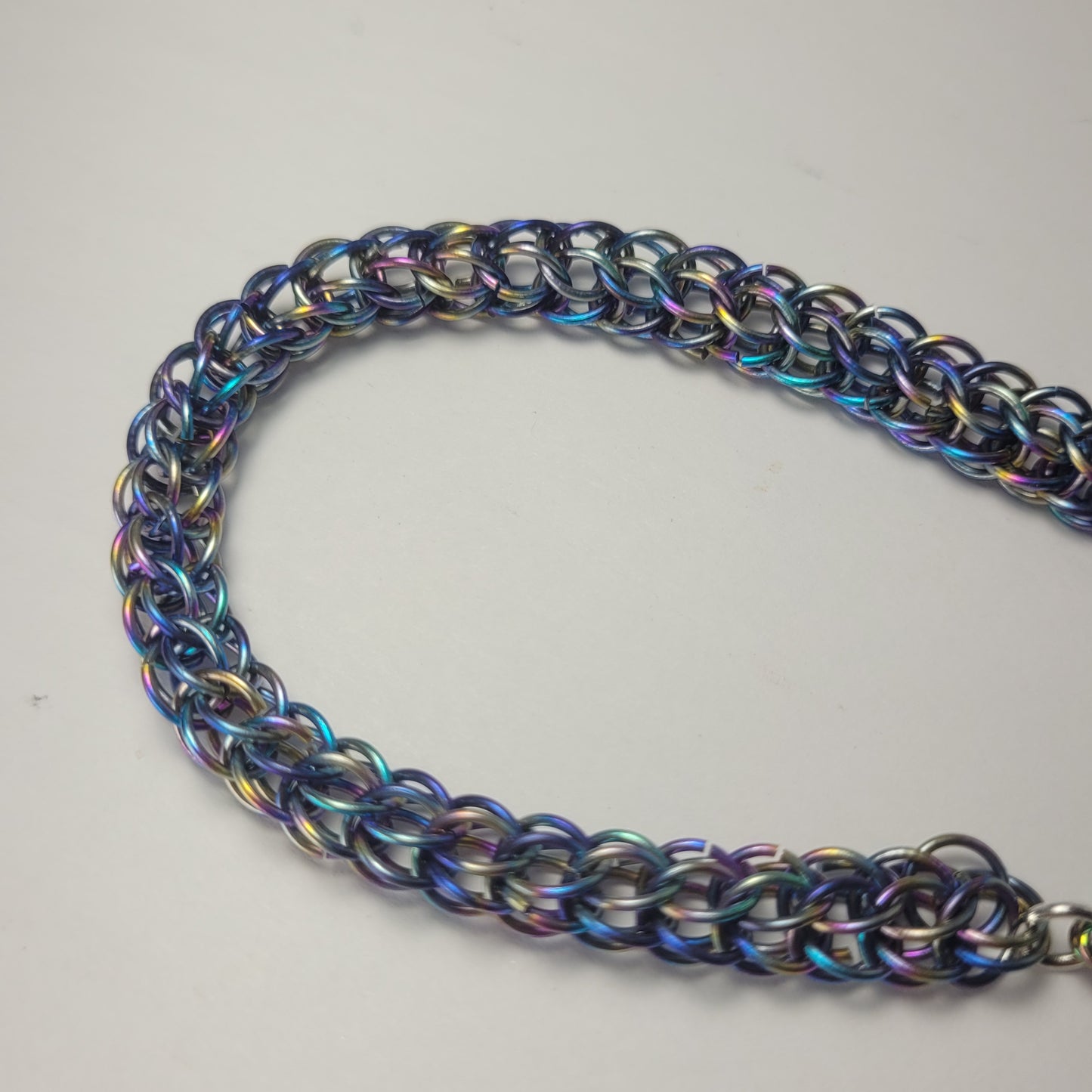 Rainbow chainmail bracelet