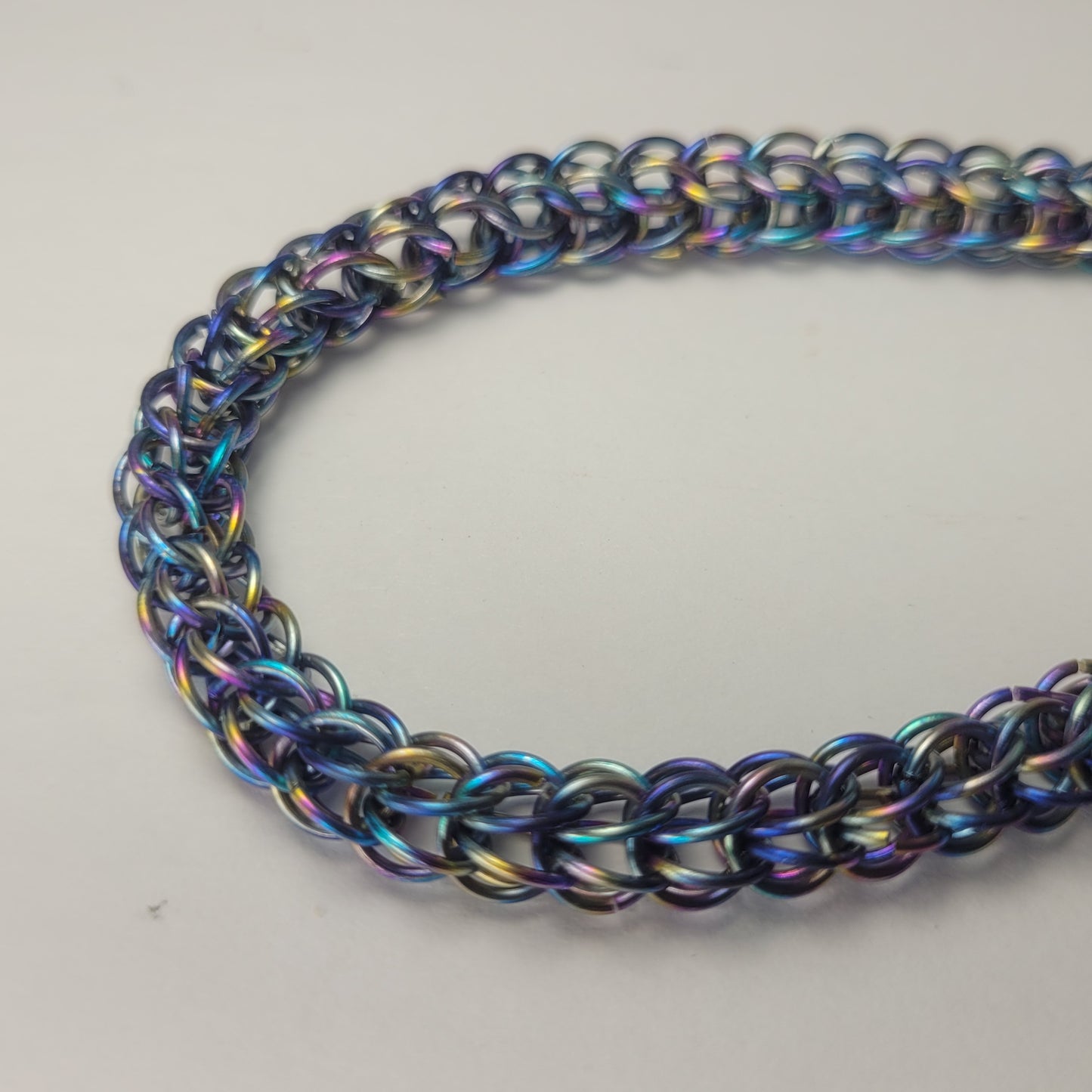 Rainbow chainmail bracelet