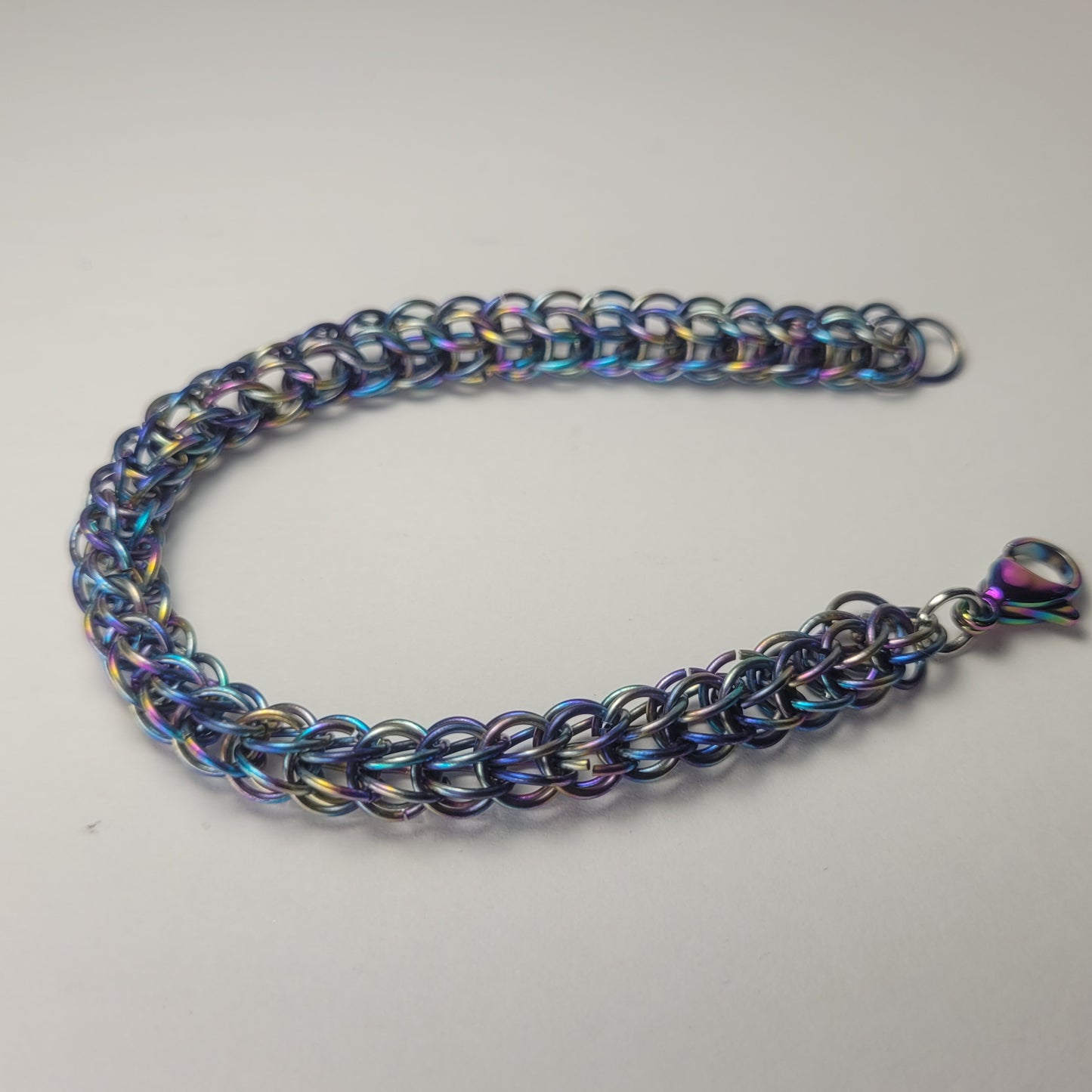 Rainbow chainmail bracelet