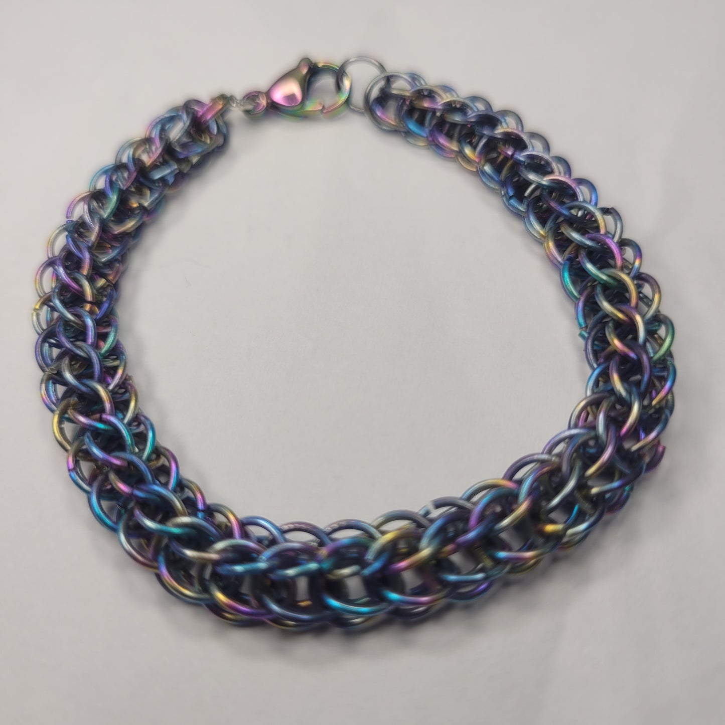 Rainbow chainmail bracelet