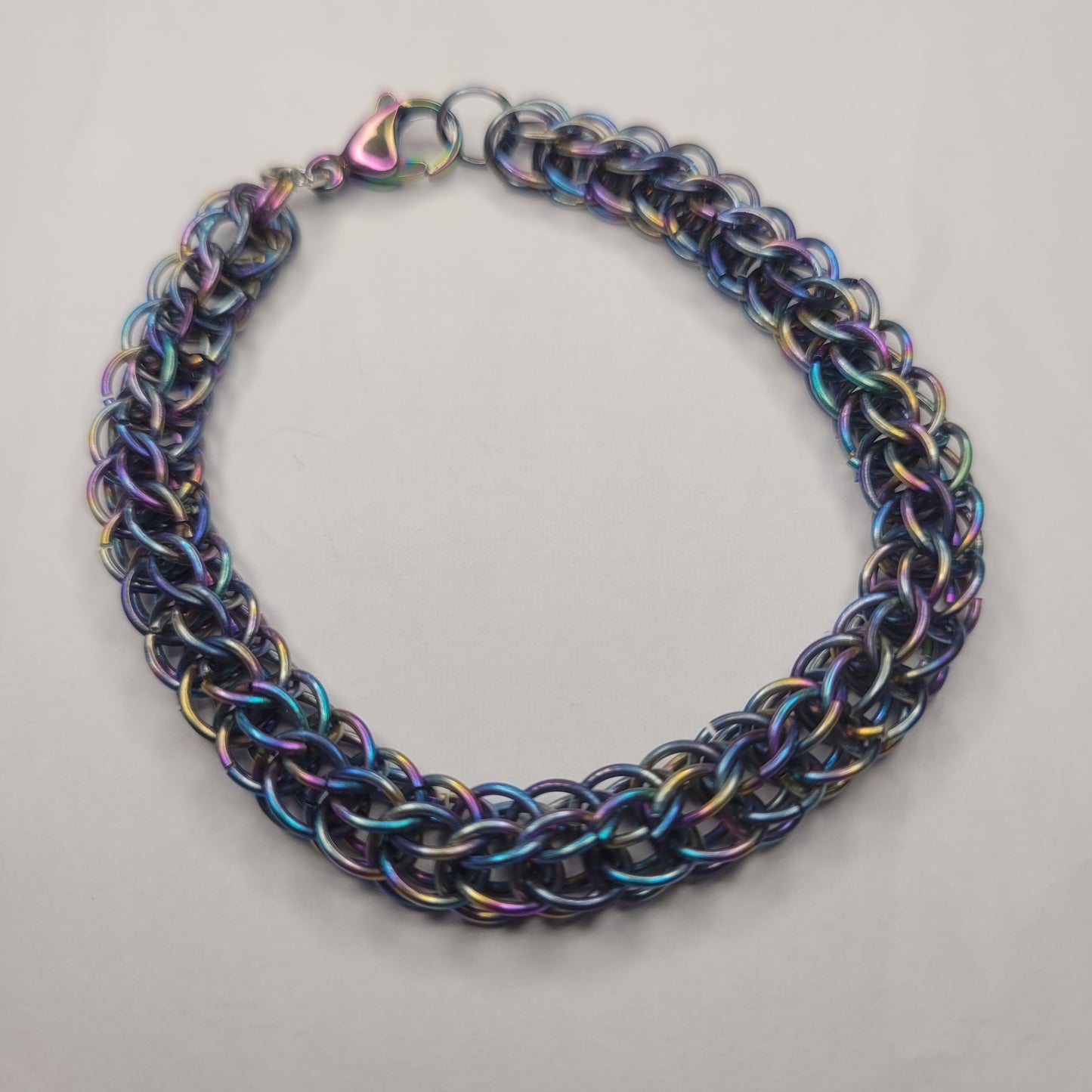 Rainbow chainmail bracelet