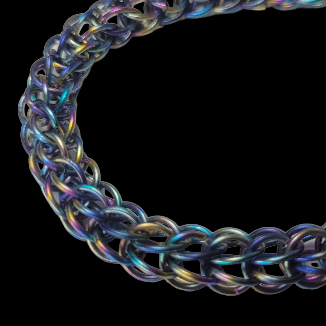 Rainbow chainmail bracelet